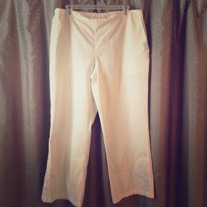 Landau White Scrub Pants Sz M Petite